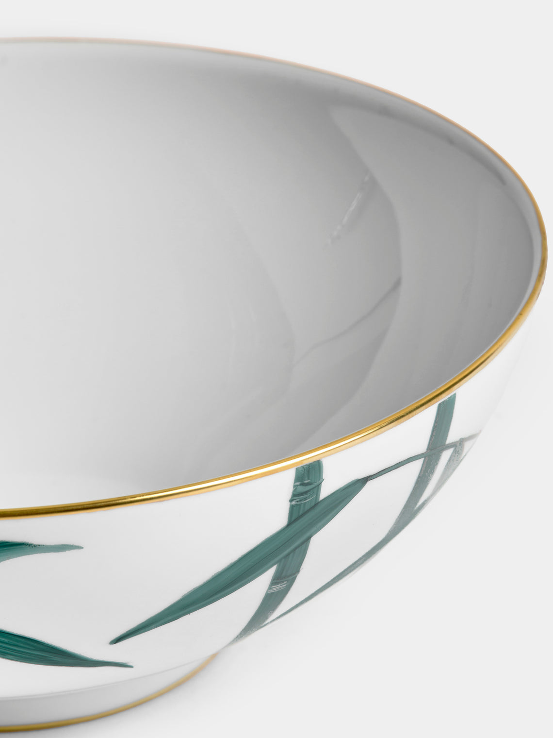 Marie Daage - Jardin d'Arashiyama Hand-Painted Porcelain Serving Bowl - White - ABASK