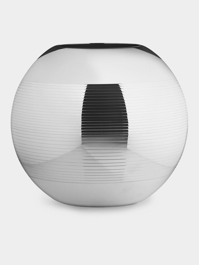 Puiforcat - Pétanque Silver-Plated Extra Large Vase - Silver - ABASK - 