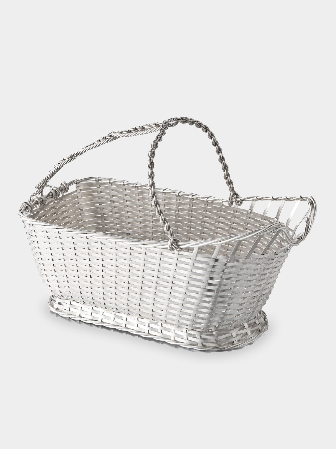 Antique and Vintage - Mid-Century Christofle Silver-Plated Wine Basket - Silver - ABASK - 