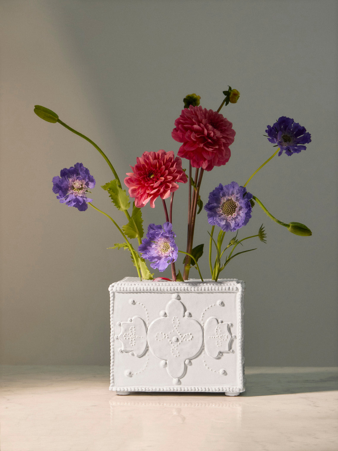 Emily Mitchell - Hand-Built Ceramic Bough Vase - White - ABASK