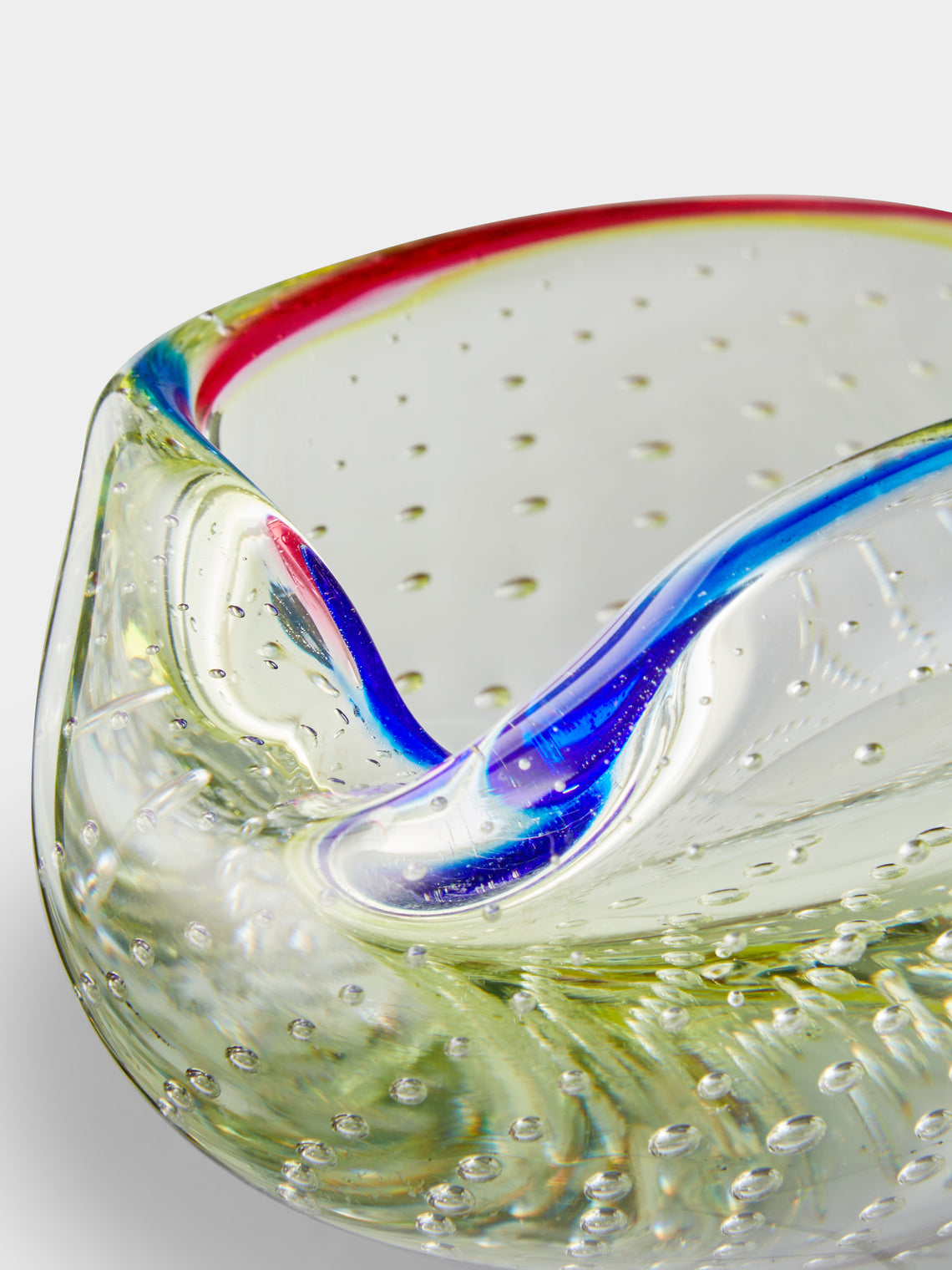 Antique and Vintage - Mid-Century Czech Glass Ashtray - Clear - ABASK