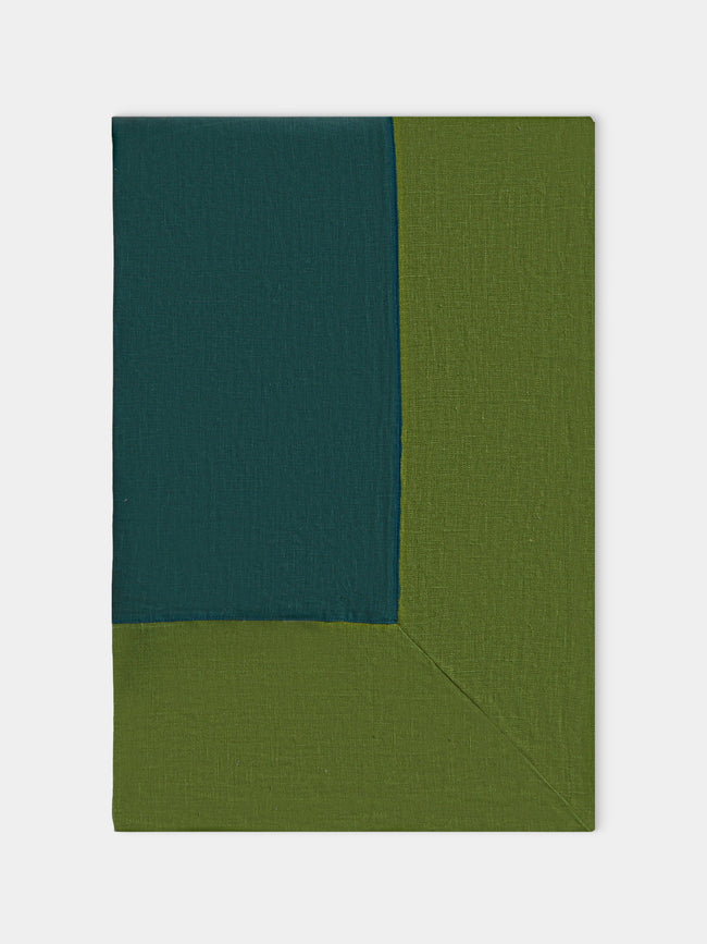 Borgo delle Tovaglie - Bauhaus Linen Rectangular Tablecloth - Green - ABASK - 