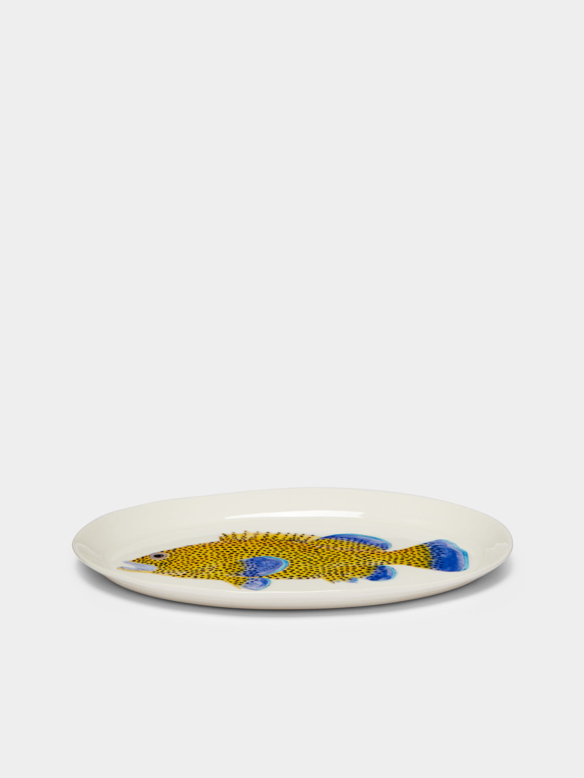 Casa Adams - Eastern Wirrah Hand-Painted Porcelain Serving Platter -  - ABASK