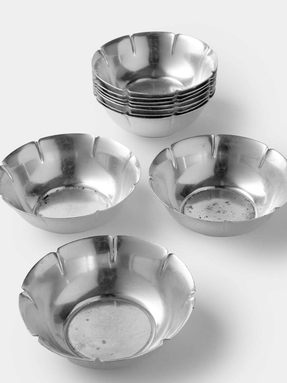 Antique and Vintage - 1935 Gio Ponti for Broggi Silver Plated Dessert Bowls (Set of 10) - Silver - ABASK
