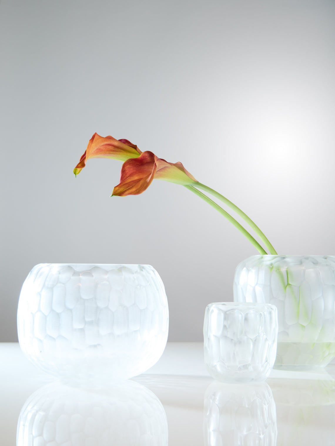Rullo Bamboo Hand-Blown Murano Glass Vase (4.5in/11cm)