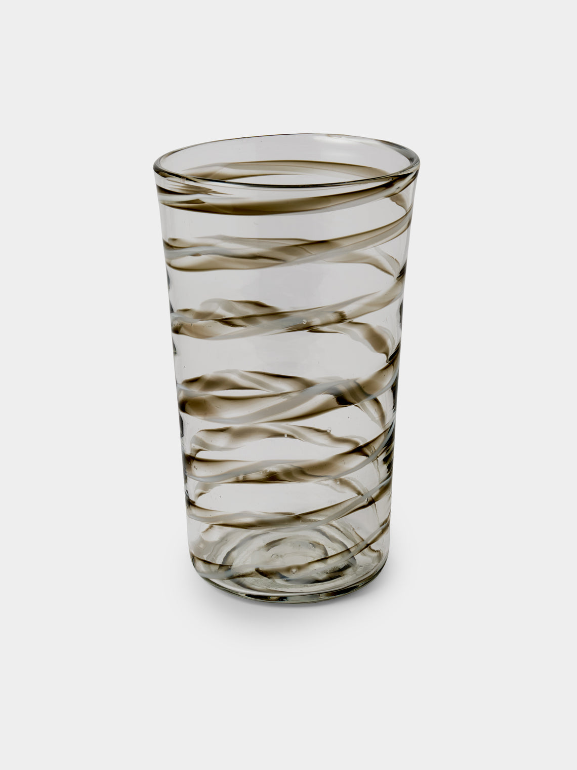 Antique and Vintage - 1950s Murano Glass Vase (11in/28.5cm) - Clear - ABASK - 