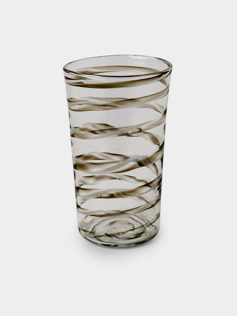 Antique and Vintage - 1950s Murano Glass Vase (11in/28.5cm) - Clear - ABASK - 