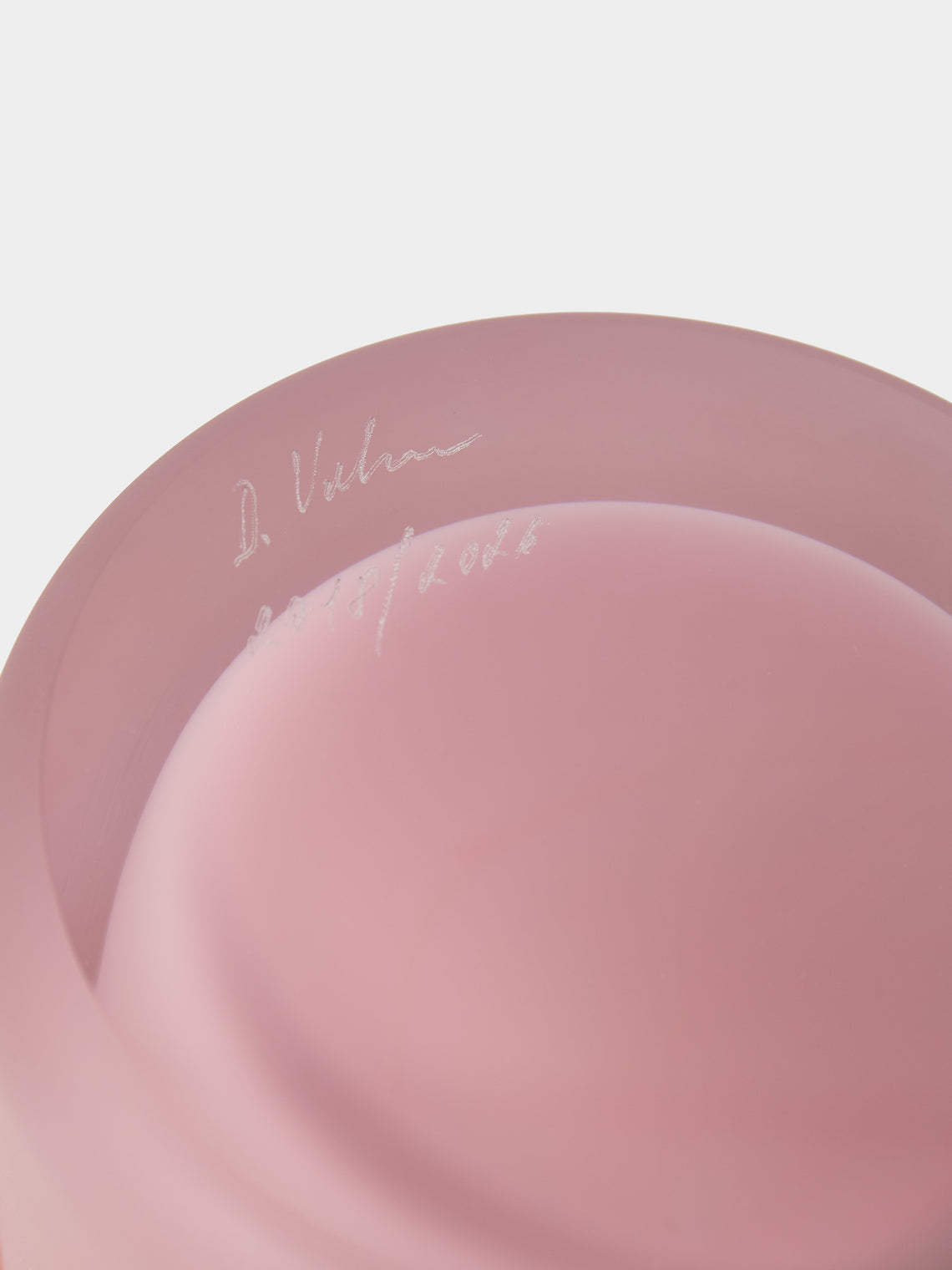 David Valner - Fungus Hand-Blown Glass Vase (11in/28cm) - Pink - ABASK