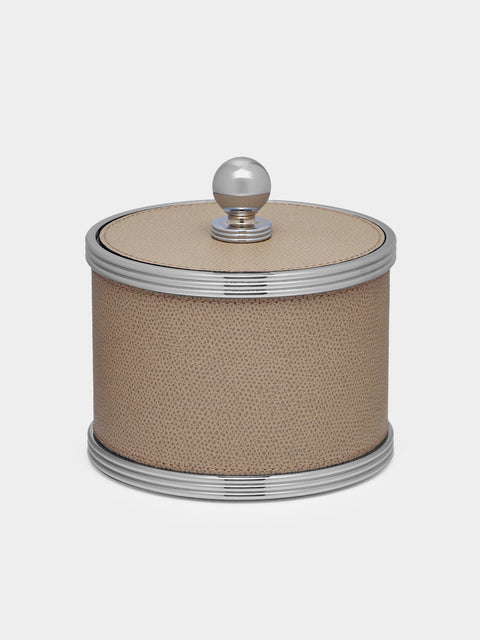 Giobagnara - Amalfi Leather Large Box - Taupe - ABASK - 