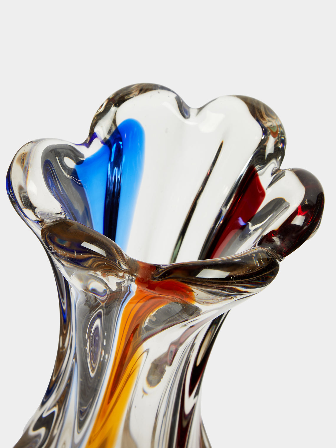 Antique and Vintage - Mid-Century Striped Glass Bud Vase -  - ABASK