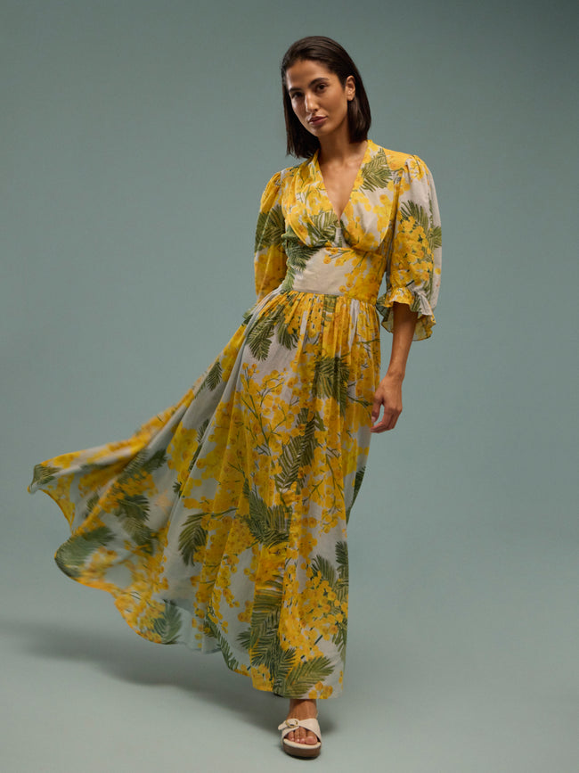 Thierry Colson - The Zorah Cotton Long Dress - Yellow - ABASK