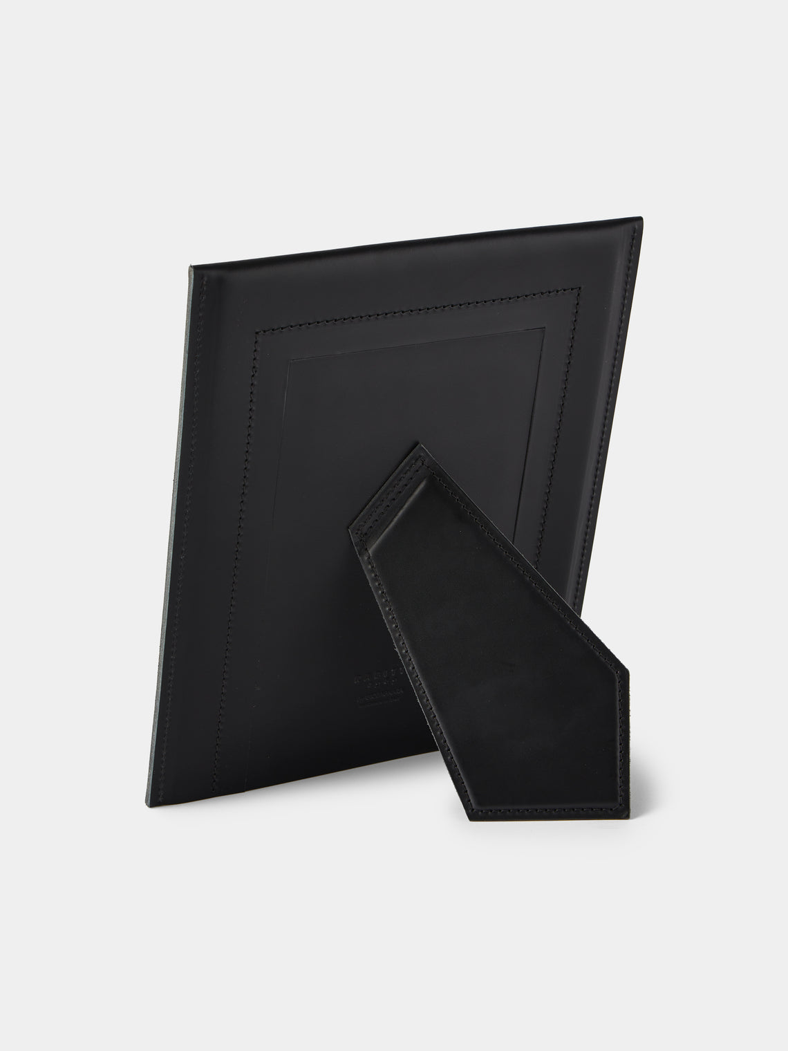 Rabitti 1969 - Simple Saddle Leather Photo Frame (4x6") - Black - ABASK