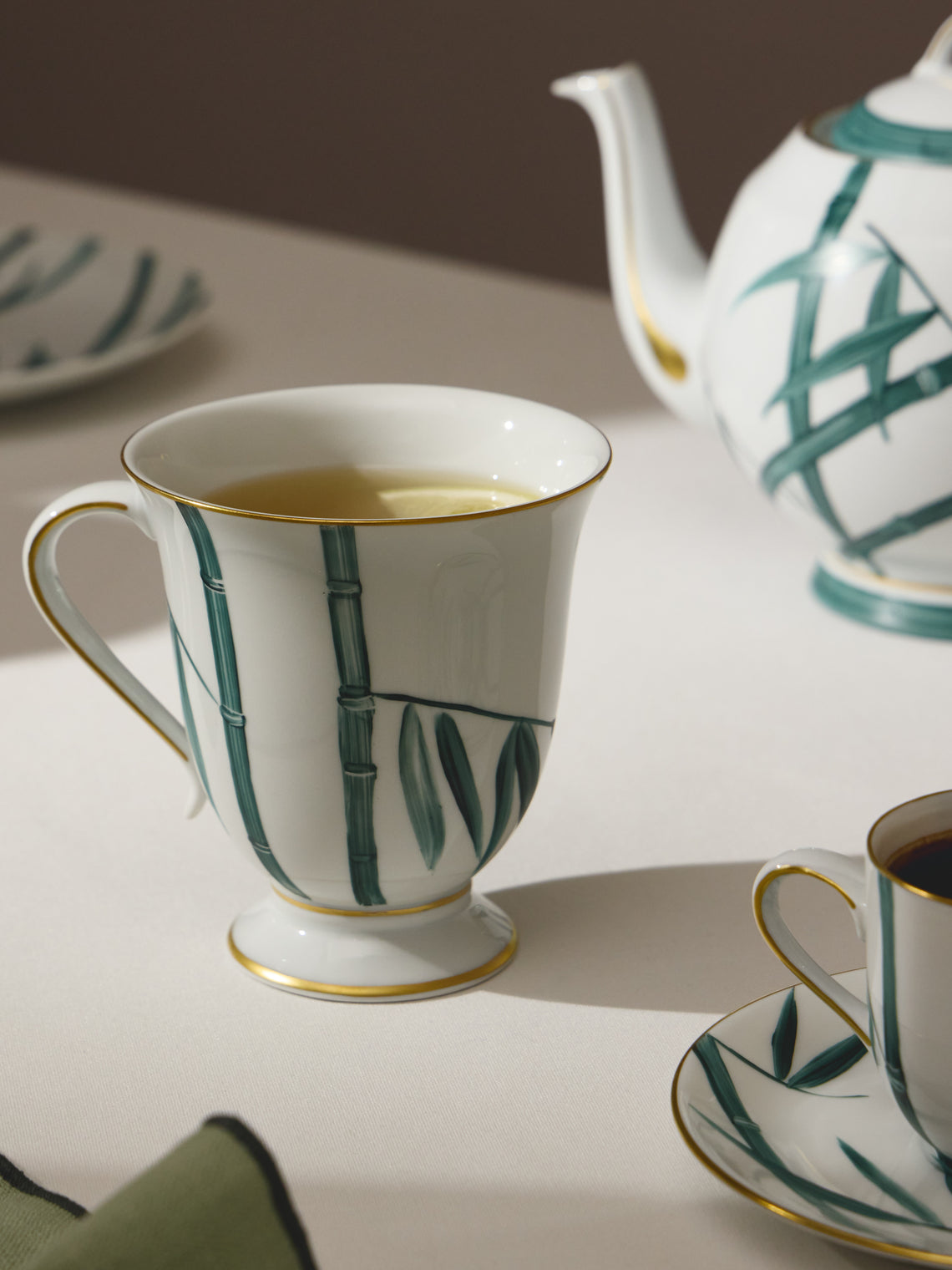 Marie Daage - Jardin d'Arashiyama Hand-Painted Porcelain Chocolate Cup - White - ABASK