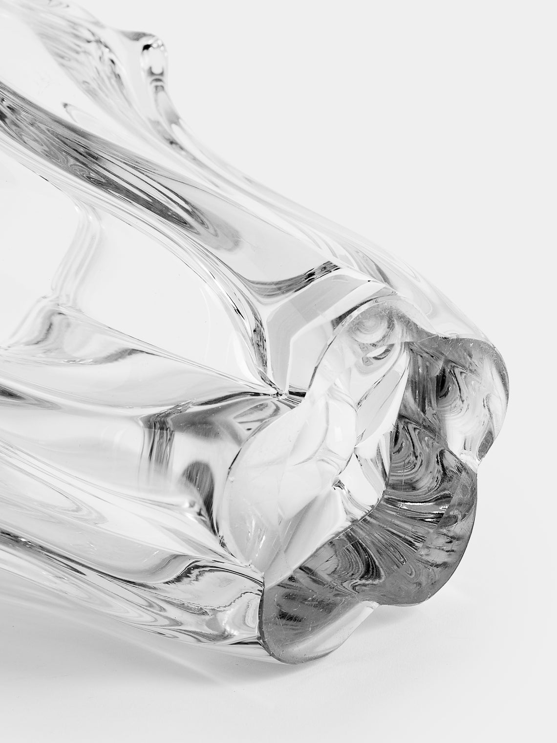 Antique and Vintage - 1950s Daum Crystal Vase - Clear - ABASK