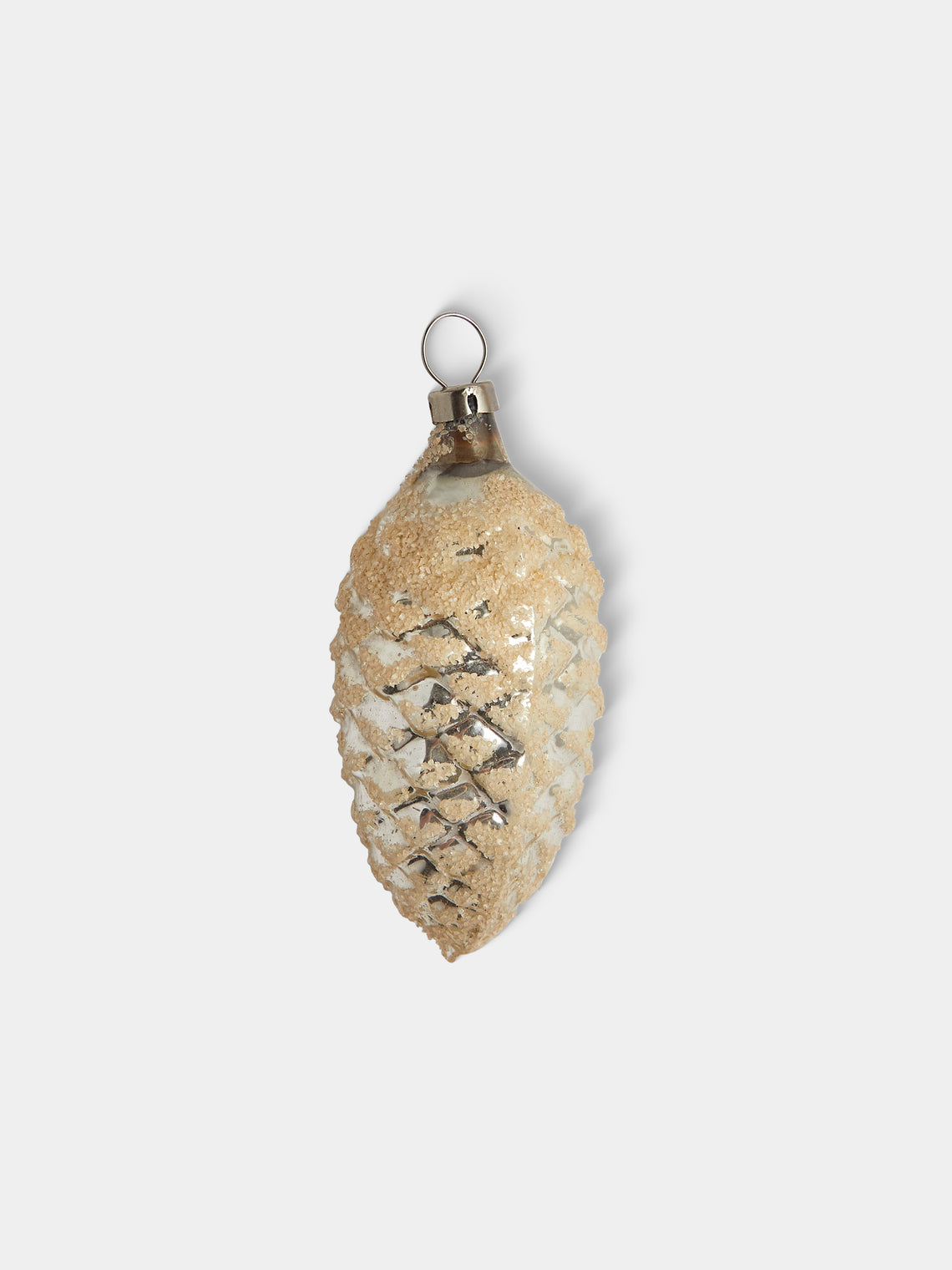 Antique and Vintage - Early-20th-Century Pinecones Glass Baubles (Set of 12) - Silver - ABASK