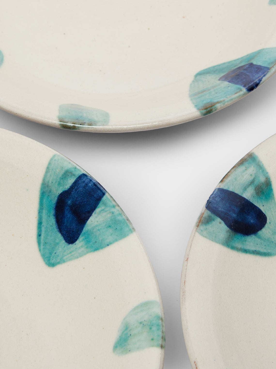 Anut - Wadi Hand-Painted Ceramic Deep Plates (Set of 4) -  - ABASK
