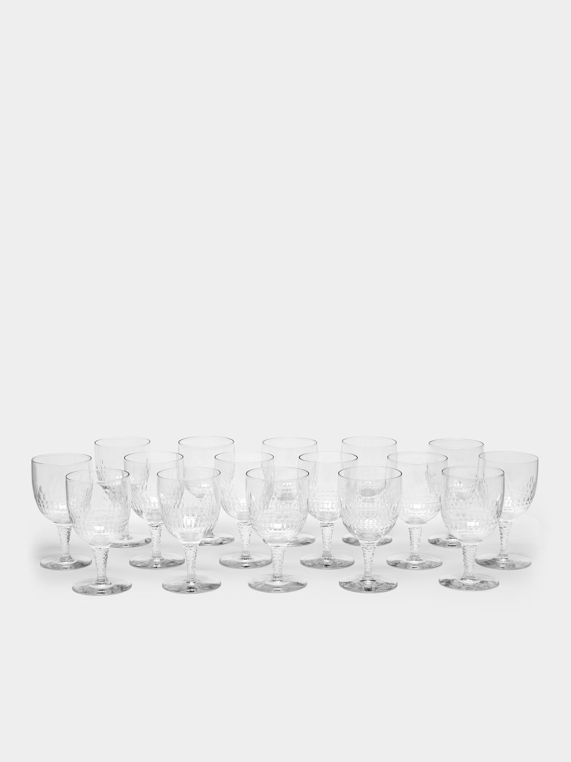 Antique and Vintage - 1920s Baccarat Crystal Wine and Liqueur Glasses (Set of 16) -  - ABASK