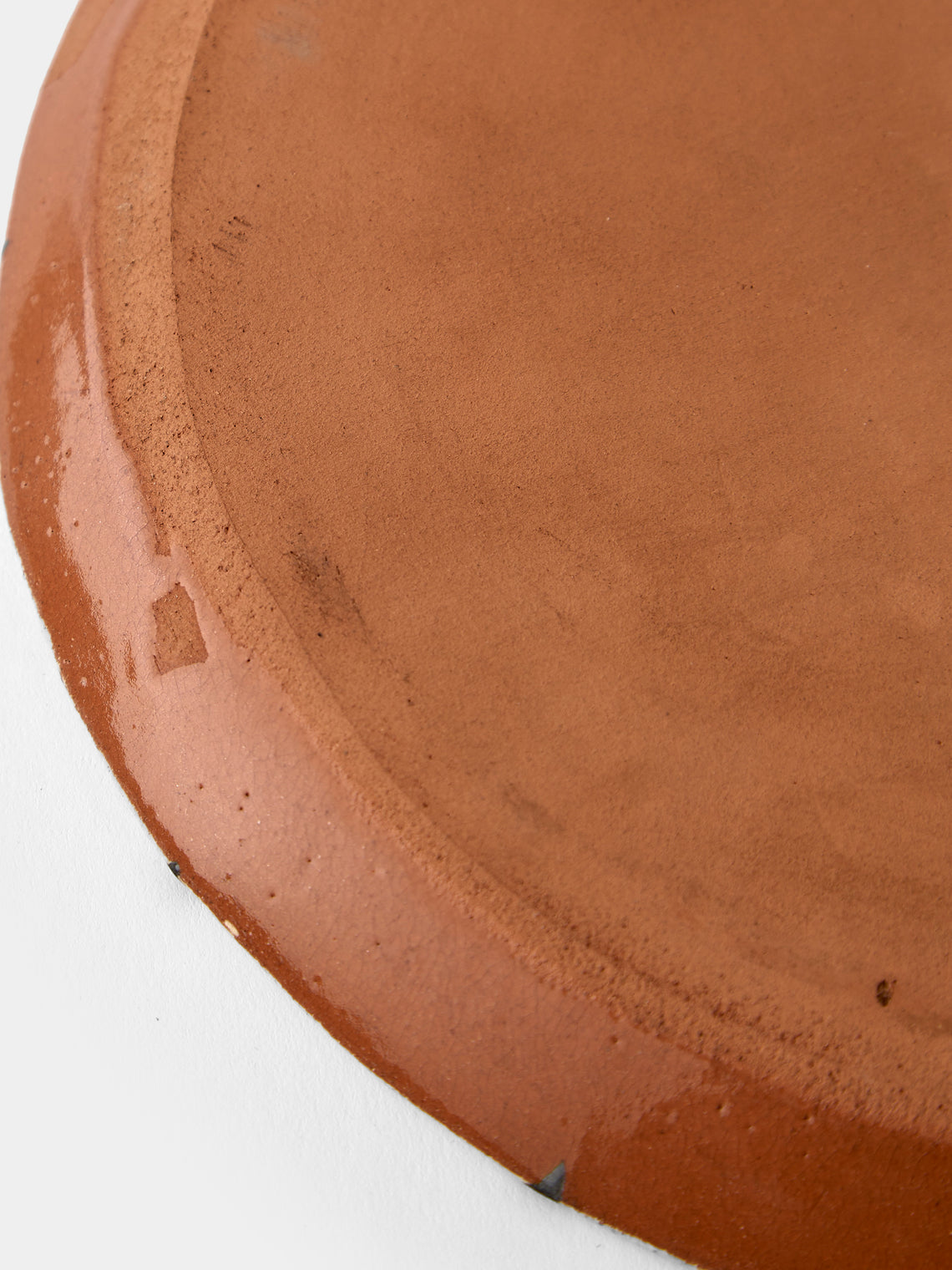 Aono Pottery - Slipware Round Platter - Cream - ABASK