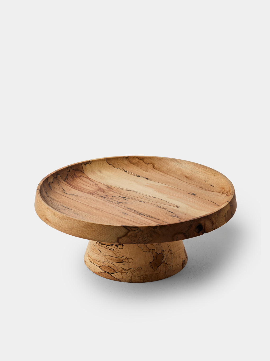 Bird & Branch - Spalted Beech Wood Raised Platter - Natural - ABASK - 