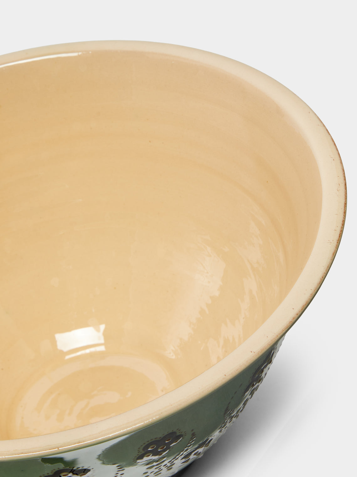 Poterie d’Évires - Flowers Hand-Painted Ceramic Large Salad Bowl -  - ABASK