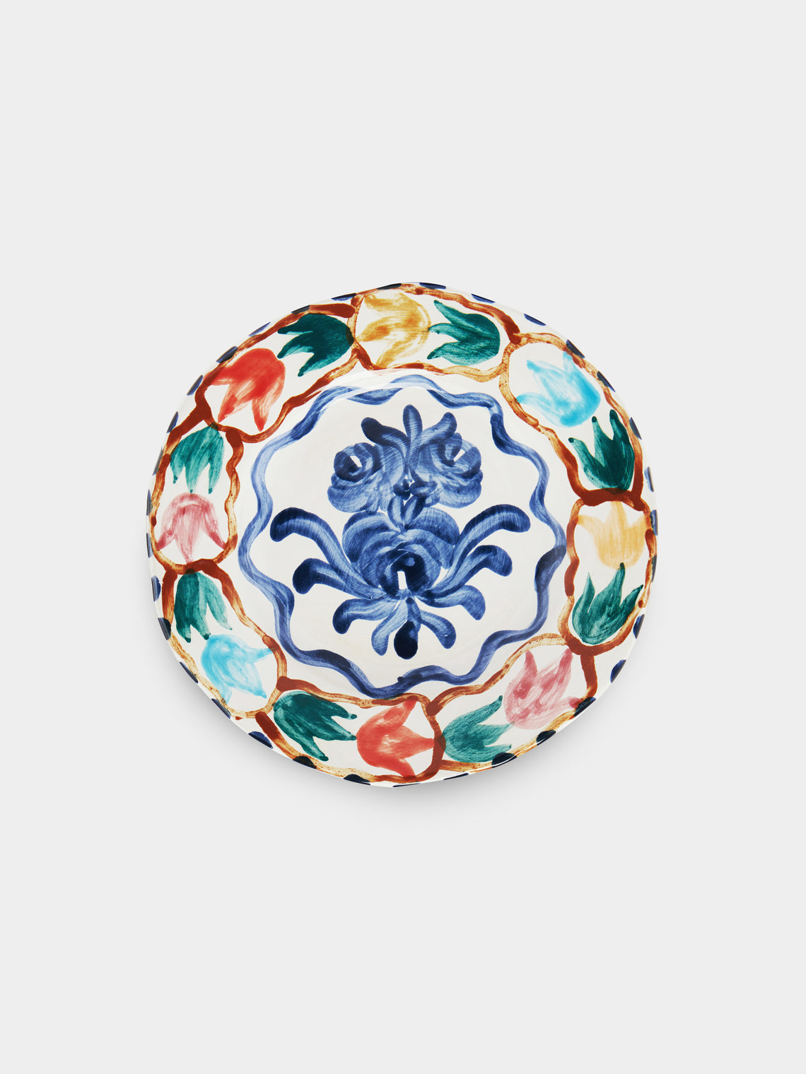 Zsuzsanna Nyul - Hand-Painted Ceramic Dessert Plates (Set of 4) -  - ABASK - 
