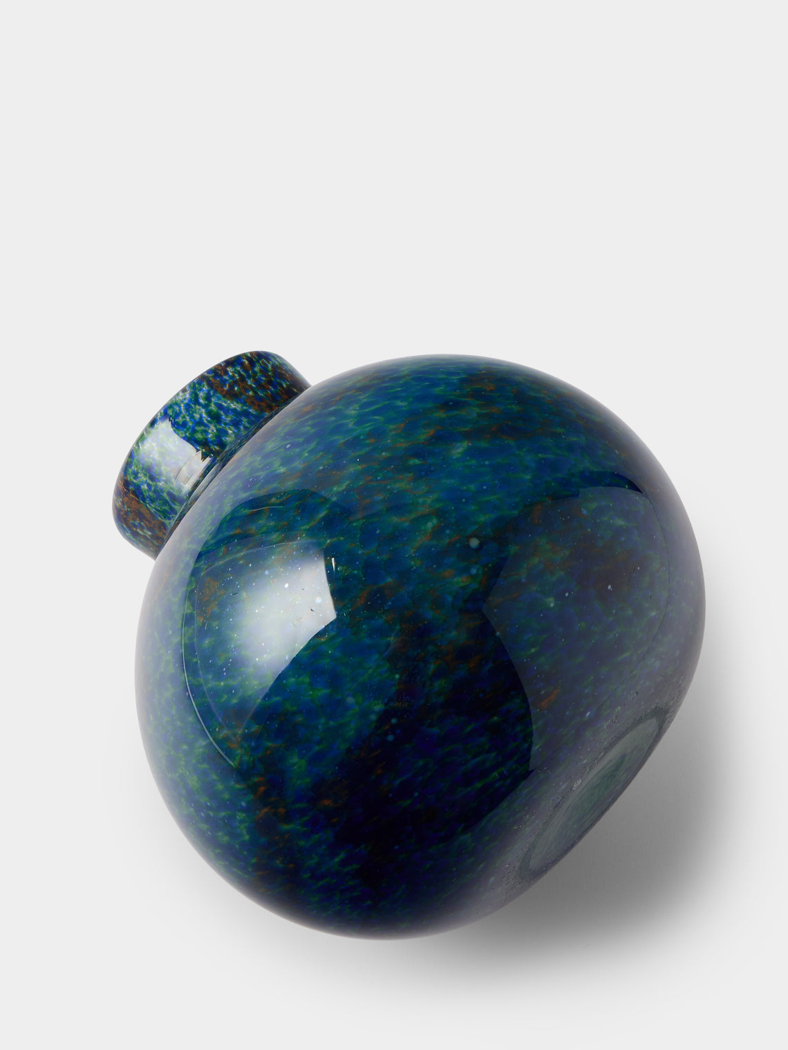 Antique and Vintage - 1900s Murano Glass Vase (8.5in/22cm) - Blue - ABASK