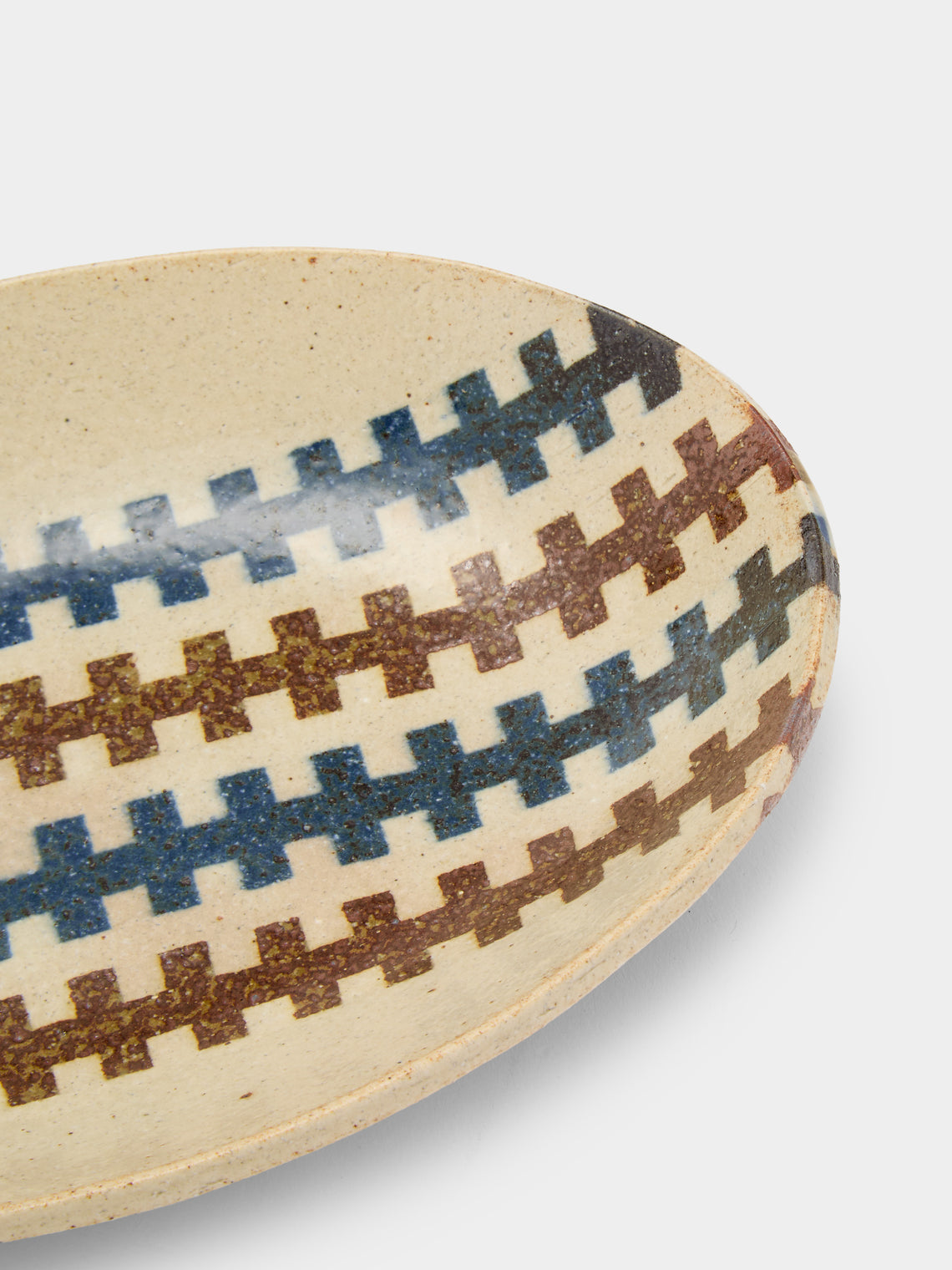 Makidani-gama - No. 1 Nerikomi Ceramic Medium Oval Bowls (Set of 5) - Multiple - ABASK