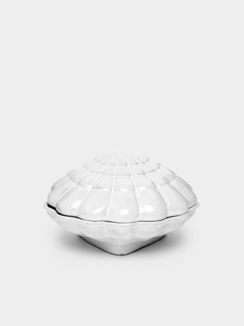 Astier de Villatte - Shell Hand-Glazed Ceramic Box -  - ABASK - 