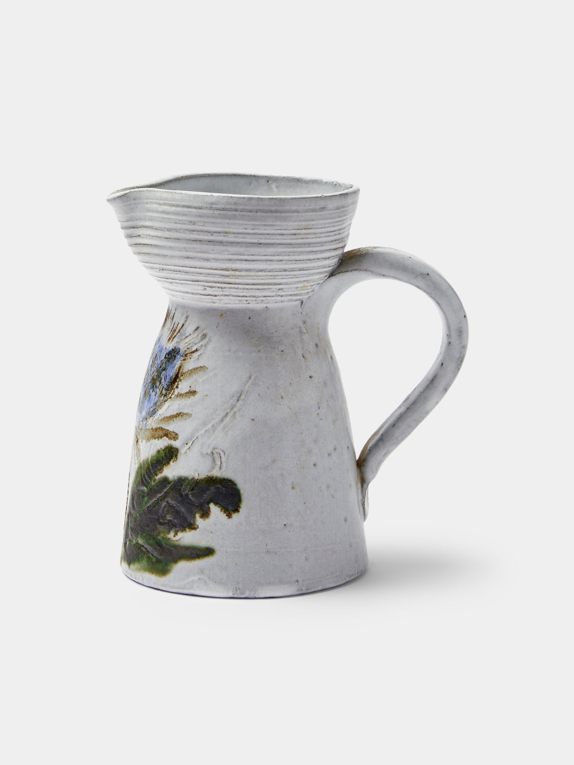 Antique and Vintage - 1950s Albert Thiry Ceramic Jug - White - ABASK