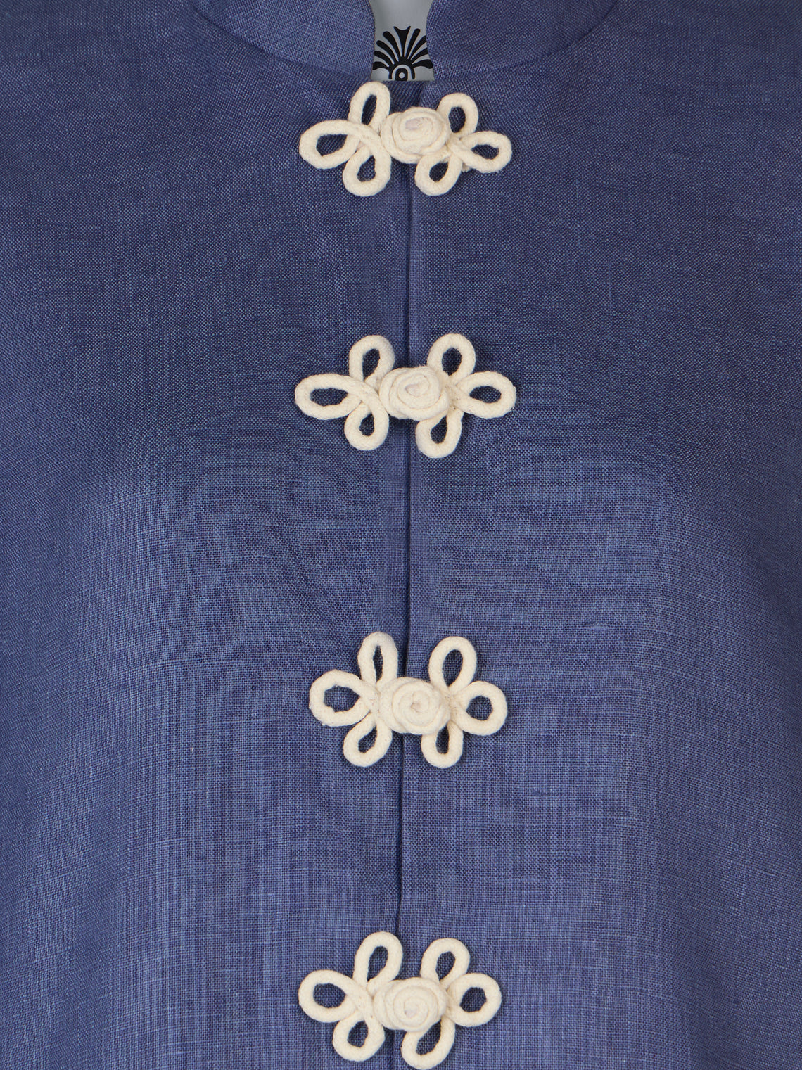 Yali Milano - The Portofino Linen Blazer | Size: S - Blue - ABASK