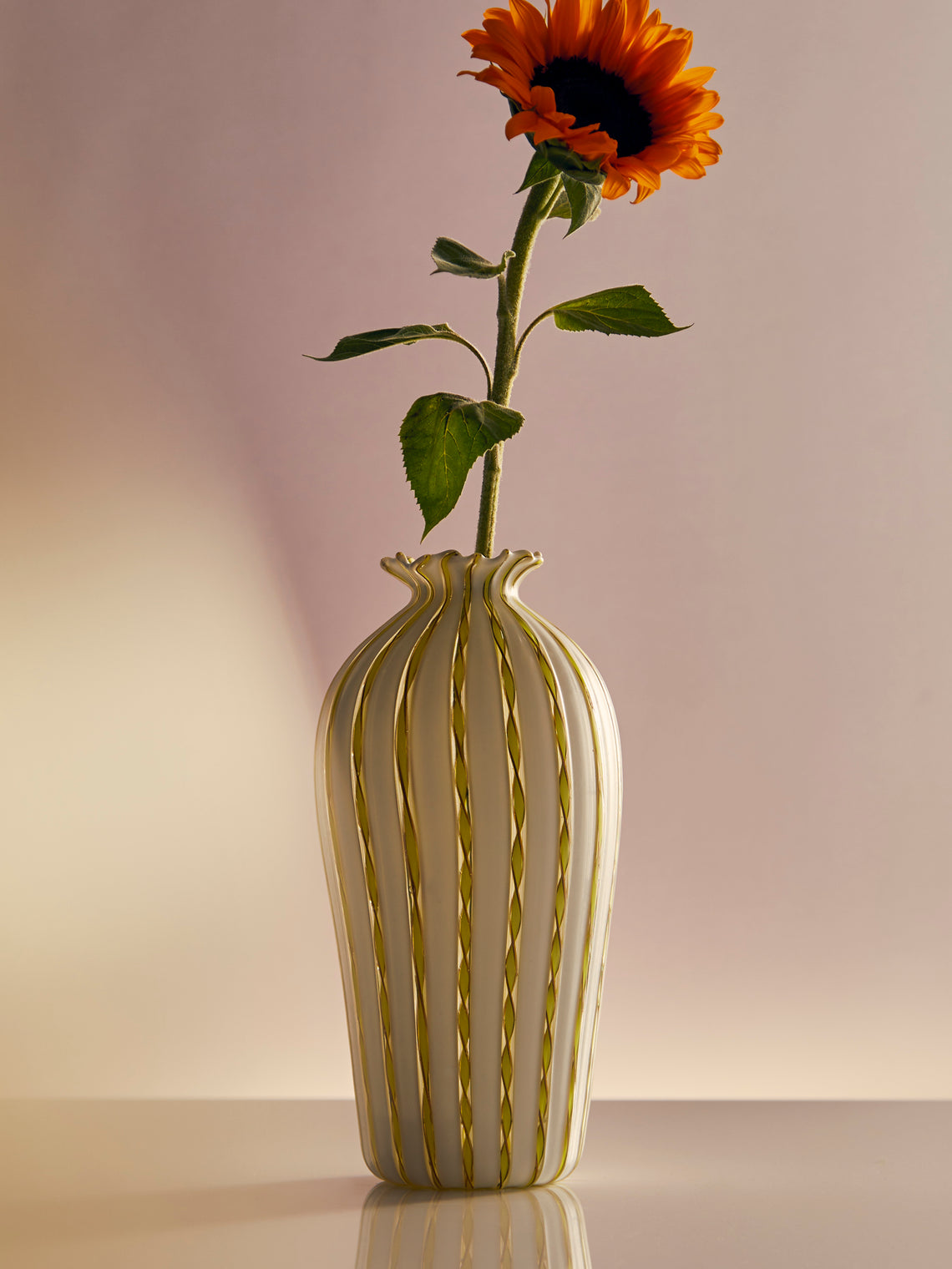 Antique and Vintage - 1930s Fratelli Toso Murano Glass Vase - Yellow - ABASK