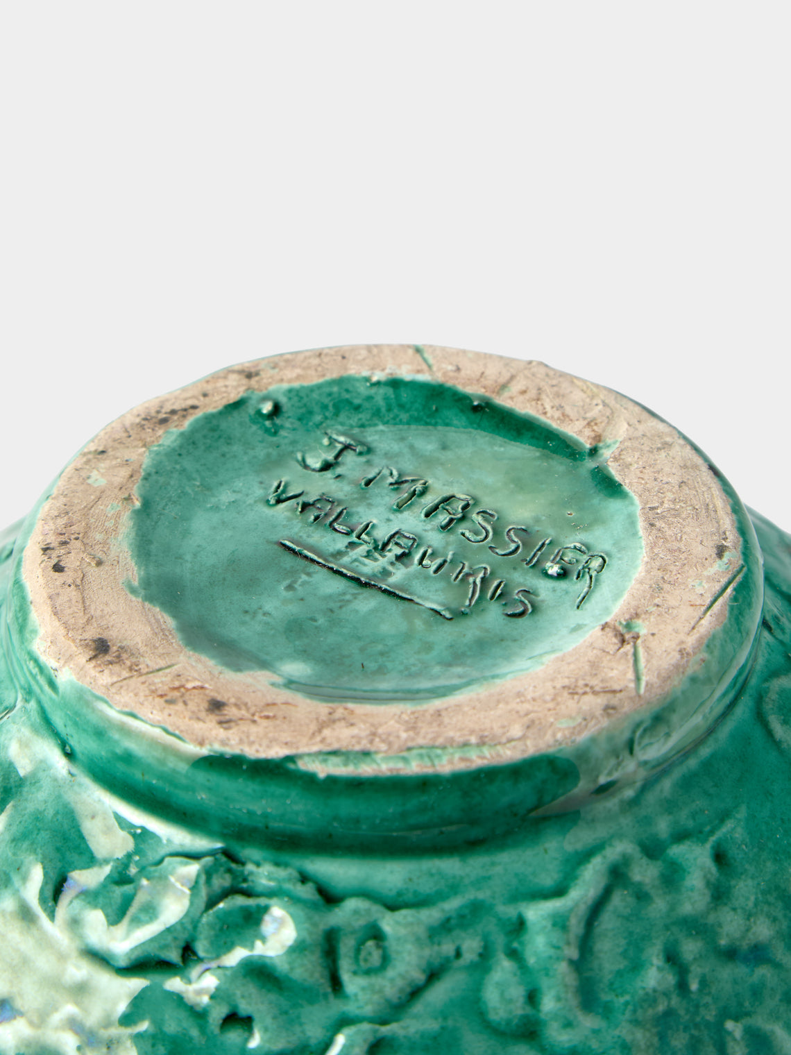 Antique and Vintage - MID CENTURY JEROME MASSIER VASE - Green - ABASK