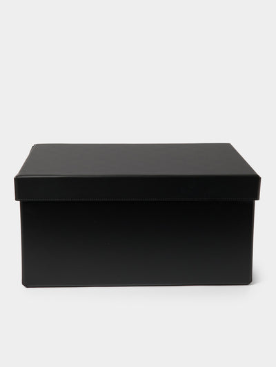 Pinetti - Origami Leather Large Storage Box - Black - ABASK - 
