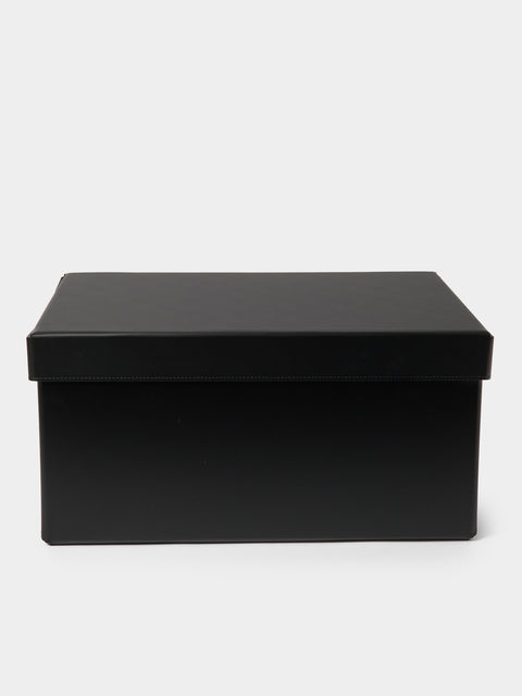 Pinetti - Origami Leather Large Storage Box - Black - ABASK - 