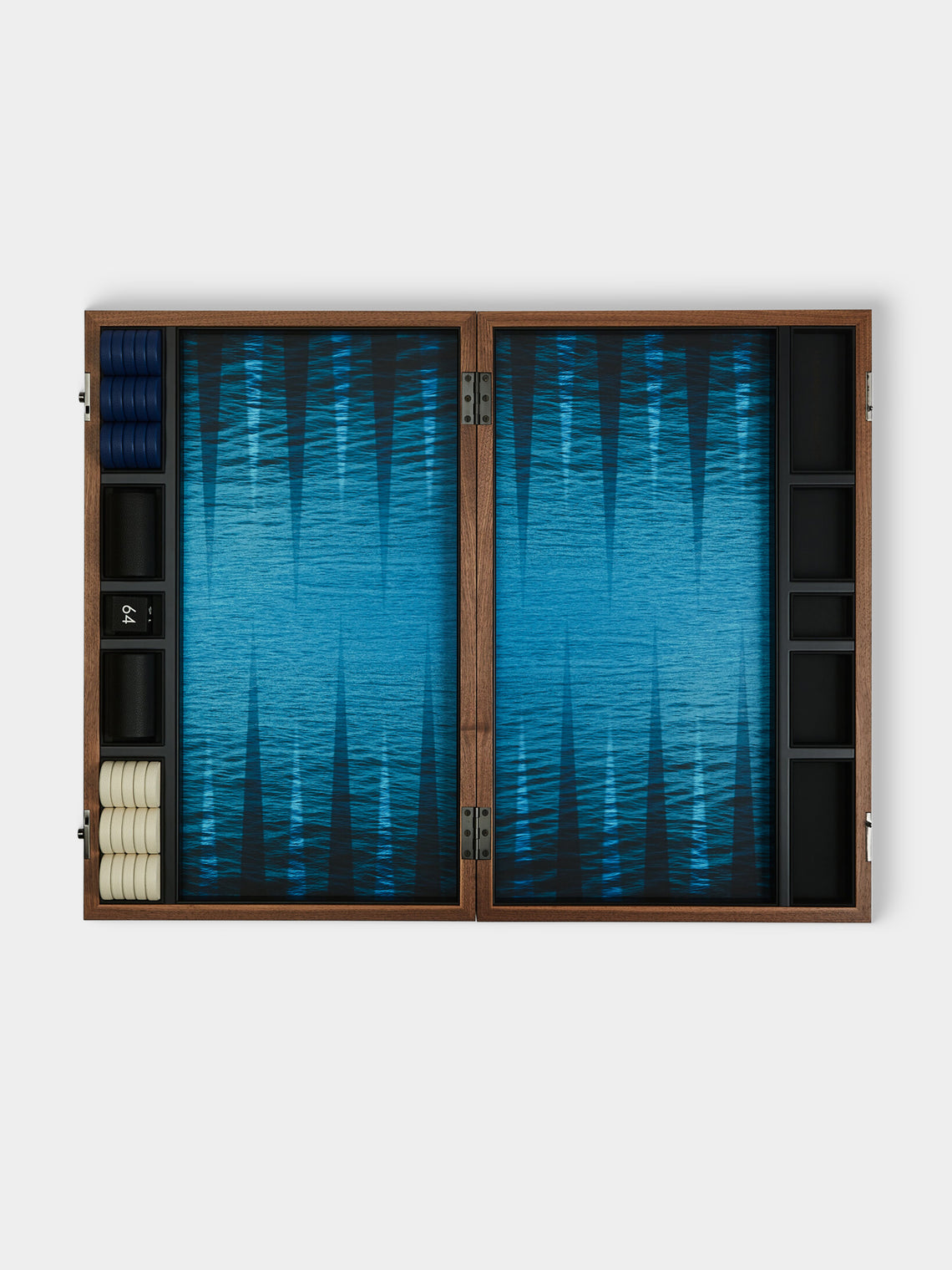 Alexandra Llewellyn - Ocean Leather & Wood Backgammon Set - Brown - ABASK