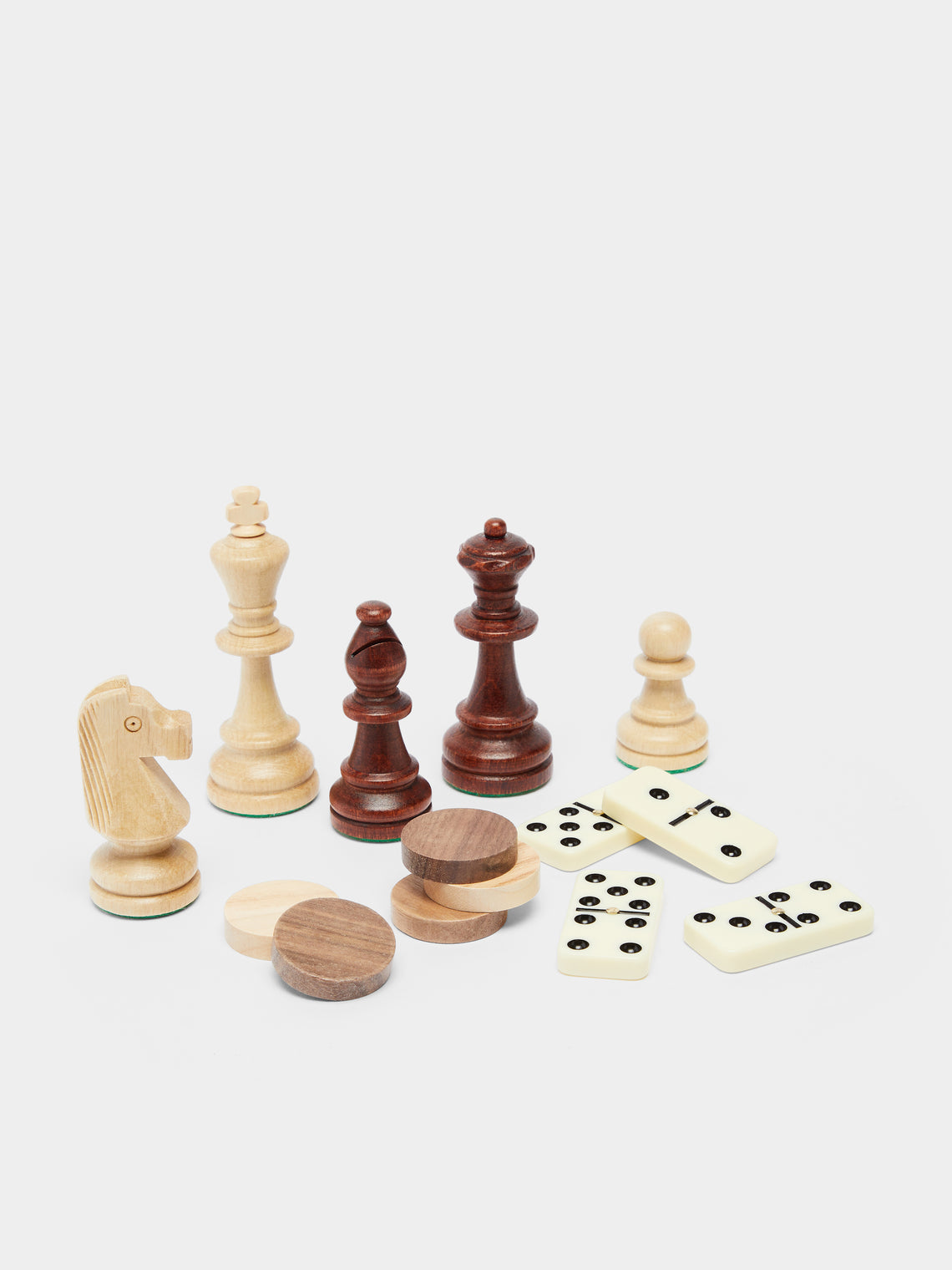 Giobagnara - Leather Triple Checkers, Chess and Dominoes Compendium - Orange - ABASK