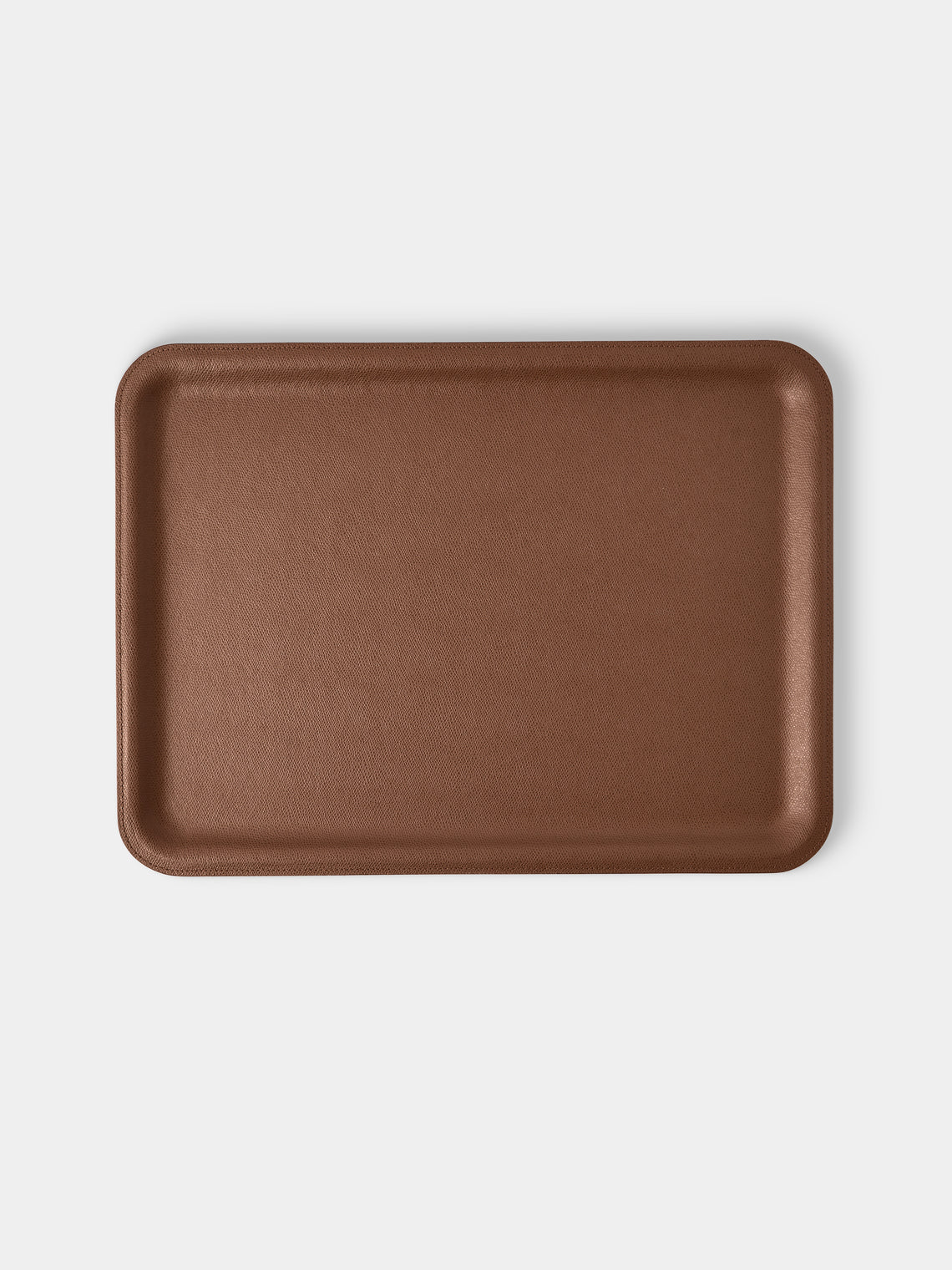 Giobagnara - Miramar Leather Tray (18in/45.5cm) - Brown - ABASK - 