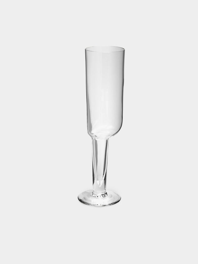 Carlo Moretti - Asymmetric Hand-Blown Murano Glass Champagne Flute - ABASK--