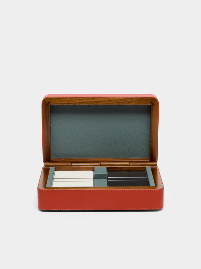 Giobagnara x Poltrona Frau - Leather and Walnut Playing Cards Box -  - ABASK - 