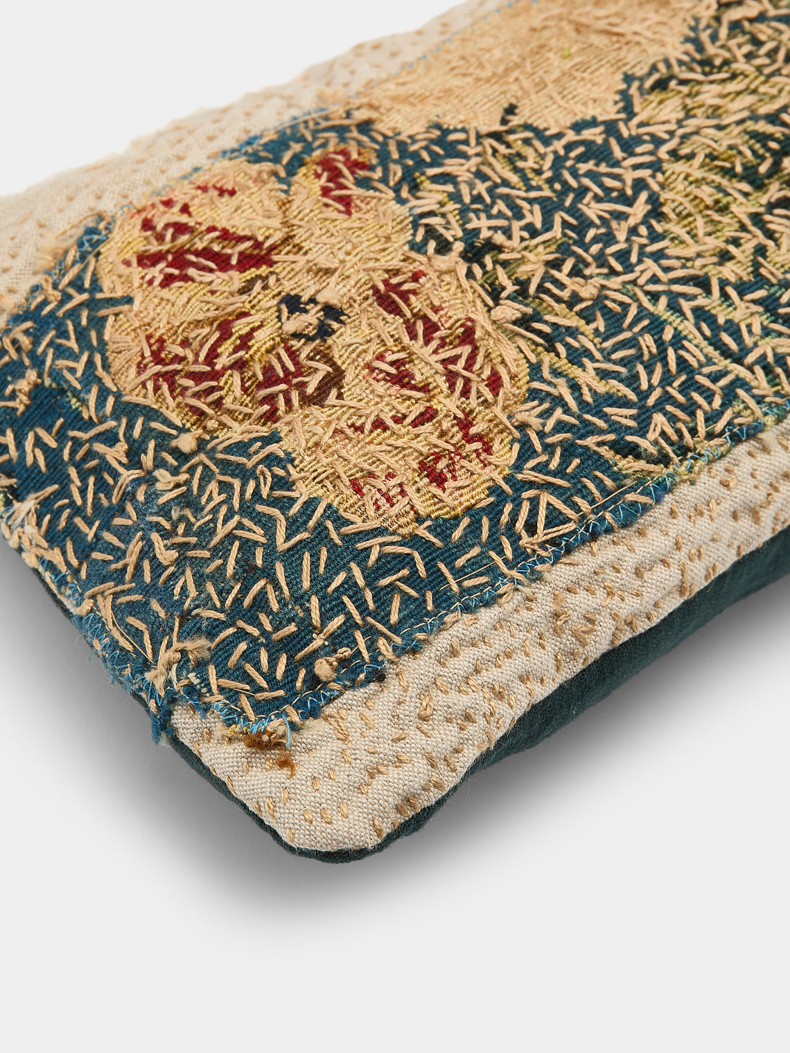 By Walid - 18th-Century Hand-Stitched Needlepoint Wool and Linen Cushion - Multiple - ABASK