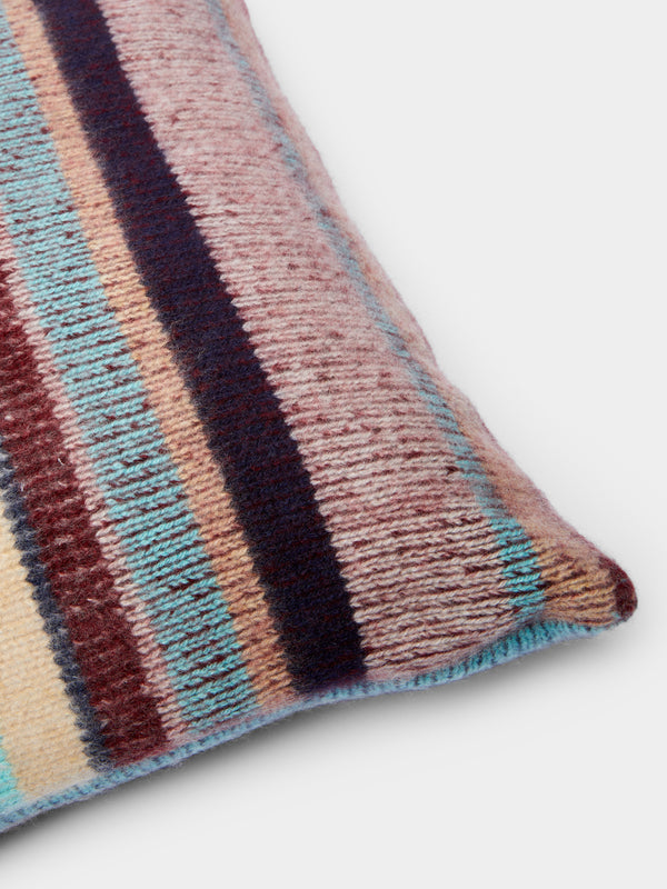 The Elder Statesman - Stripe Super Soft Cashmere Pillow -  - ABASK