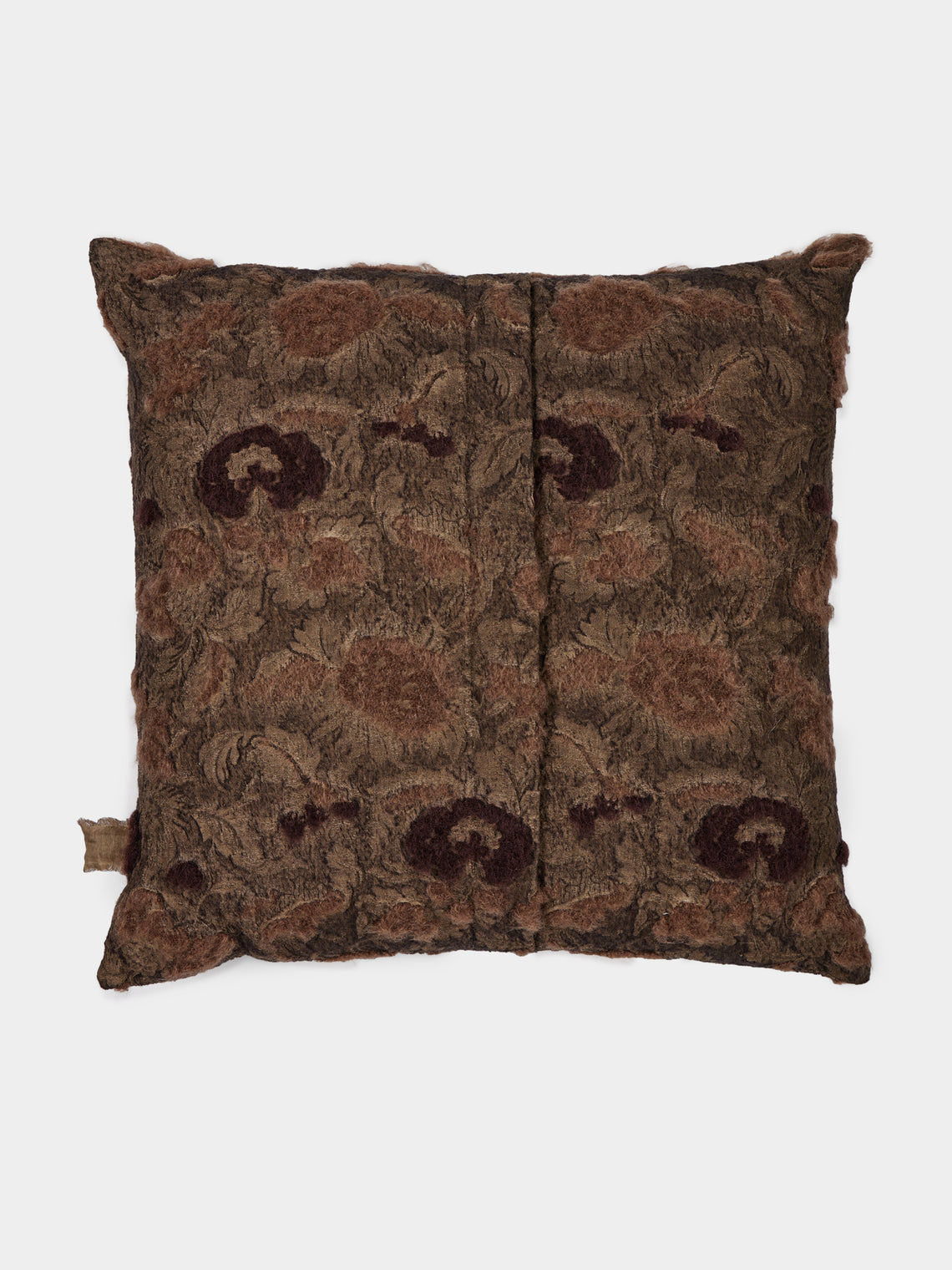 The House of Lyria - Lithops Wool and Cashmere Cushion (21.5in/55cm) - Brown - ABASK