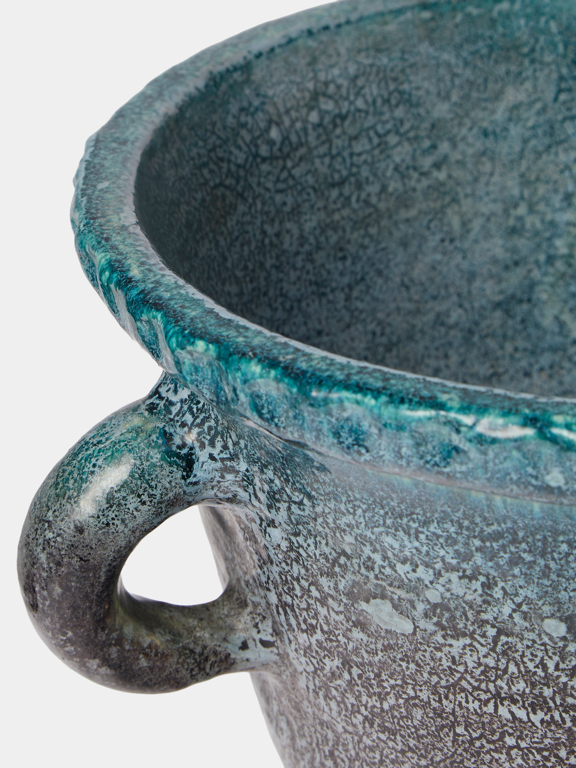 Antique and Vintage - 1950s Accolay Planter - Blue - ABASK