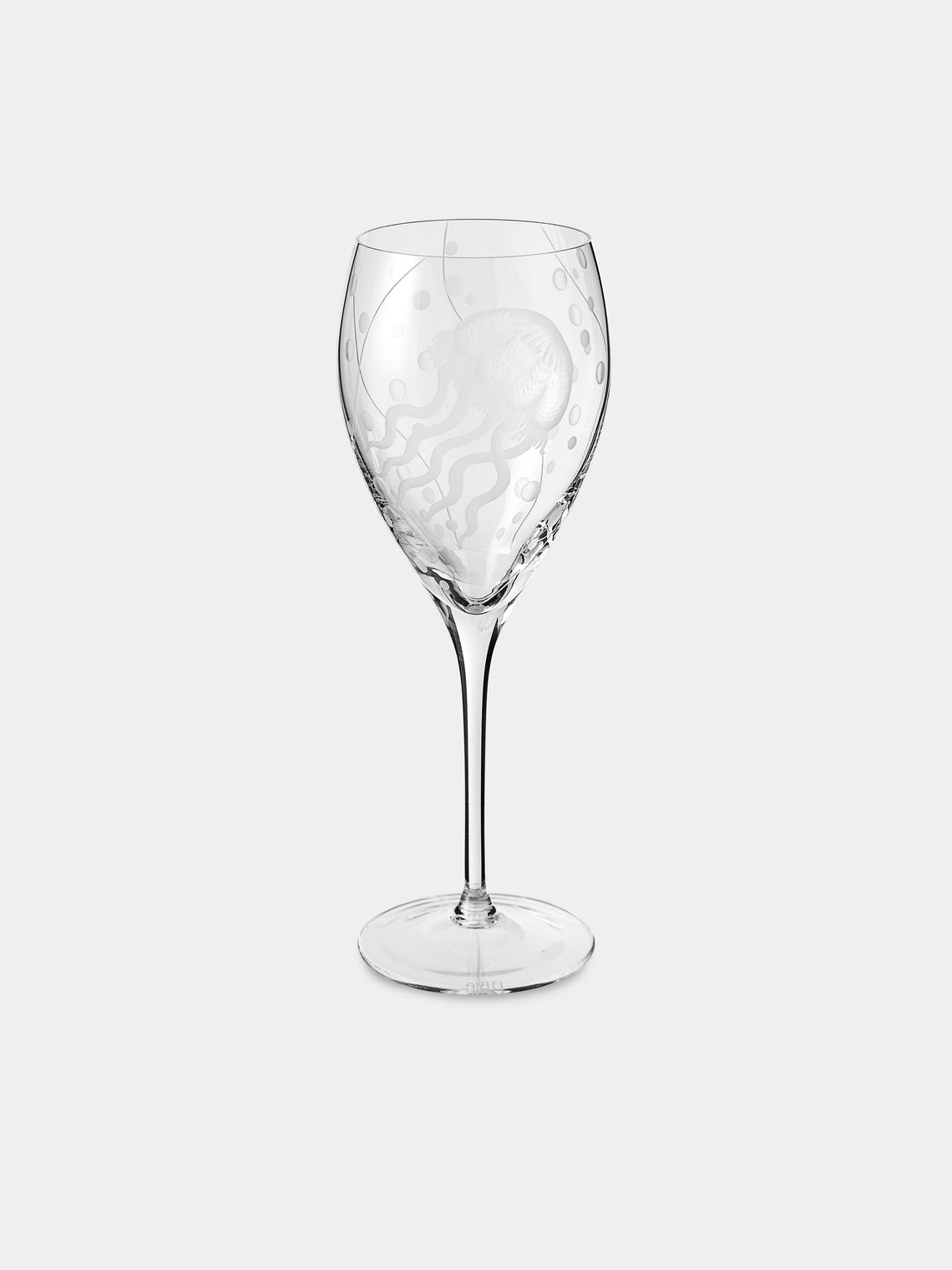 Artel - Sea Life Hand-Engraved Crystal Wine Glasses (Set of 6) - Clear - ABASK