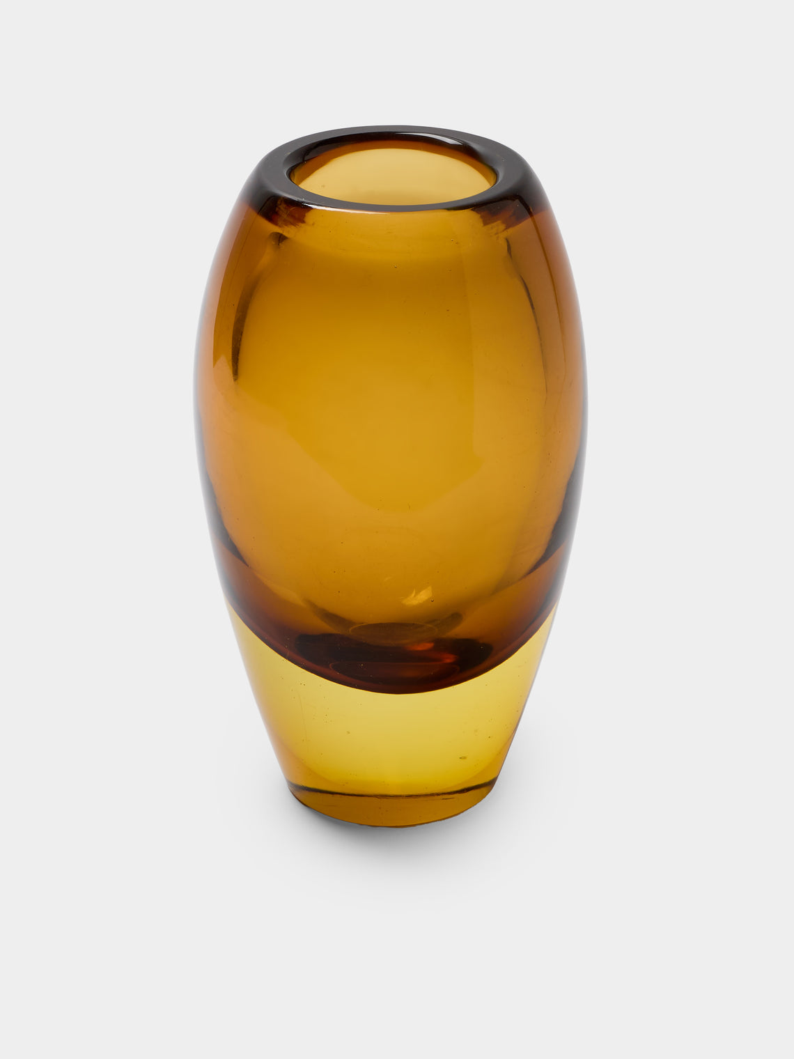 Antique and Vintage - 1960s Flavio Poli for Seguso Vetri d’Arte Sommerso Murano Glass Vase (10in/25.5cm) - Orange - ABASK - 