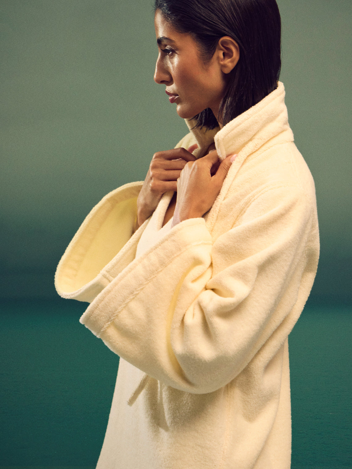 Lisa Marie Fernandez - Terry Cotton Long Tunic | Size: XS/S - Cream - ABASK