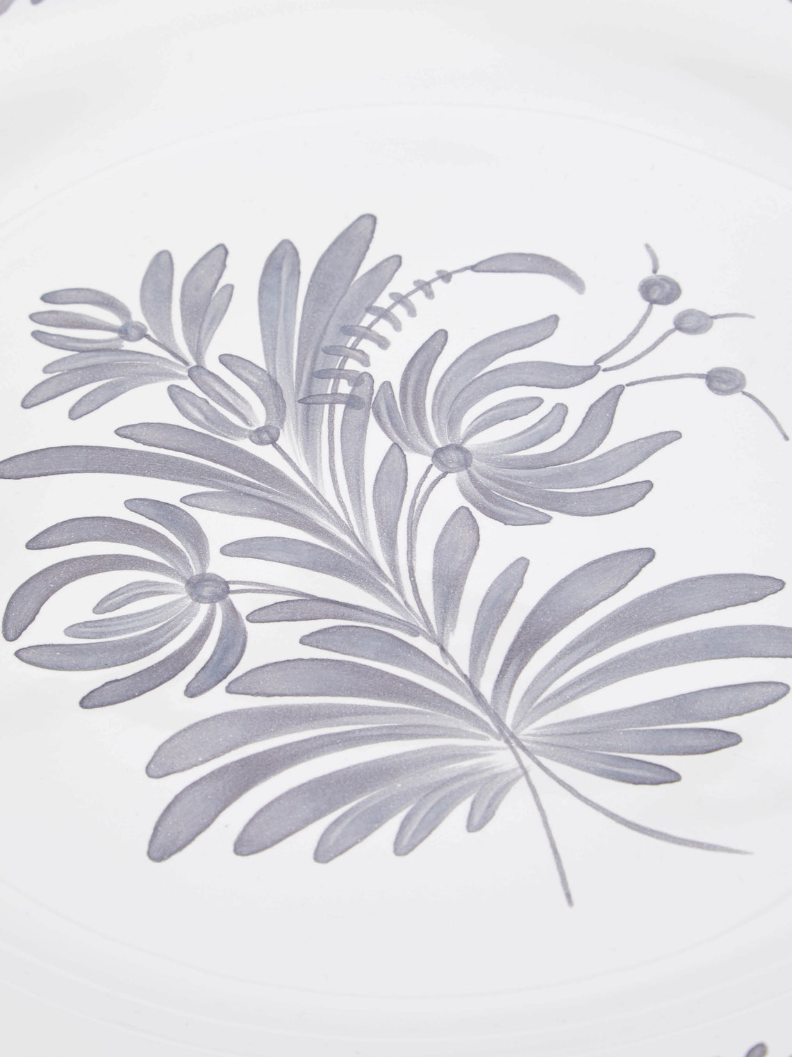 Bourg Joly Malicorne - Antique Fleurs Hand-Painted Ceramic Dinner Plates (Set of 4) -  - ABASK