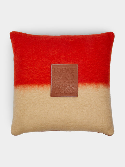 Loewe Home - Mohair Logo Cushion -  - ABASK - 