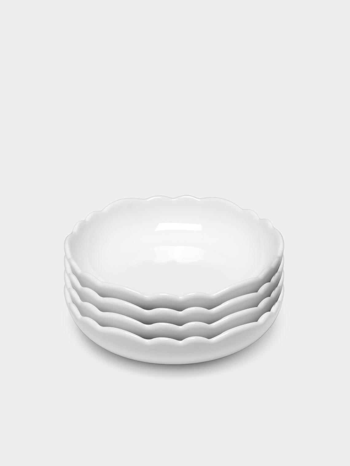 Bourg Joly Malicorne - Festons Ceramic Soup Bowls (Set of 4) -  - ABASK