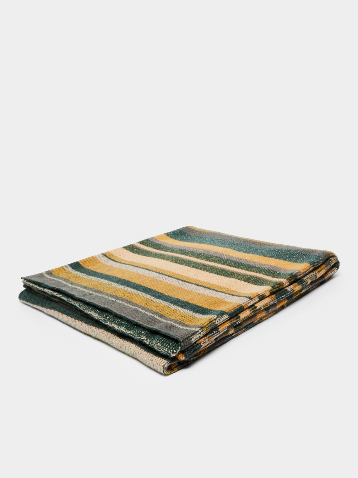 The Elder Statesman - Hand-Dyed Cashmere Striped Blanket -  - ABASK